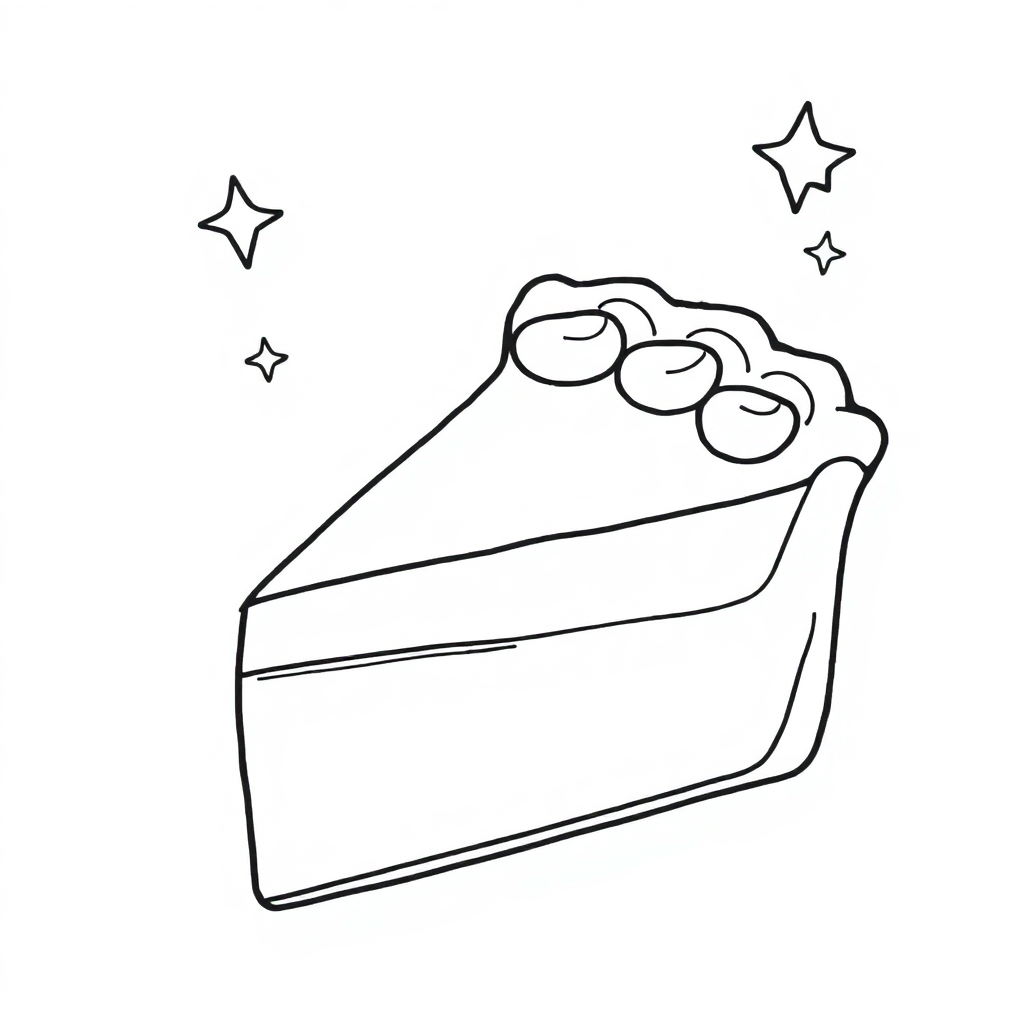 Magical Pie Slice Coloring Page