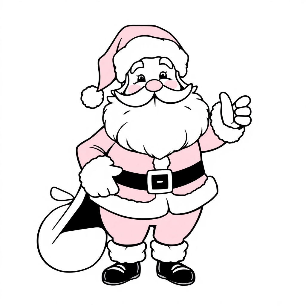 Magical Santa Claus Coloring Page