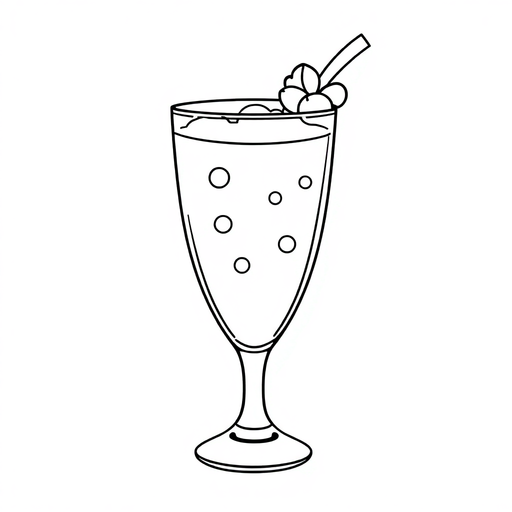 Magical Smoothie Glass Coloring Page