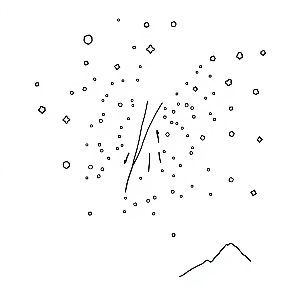 Meteor Shower Coloring Page