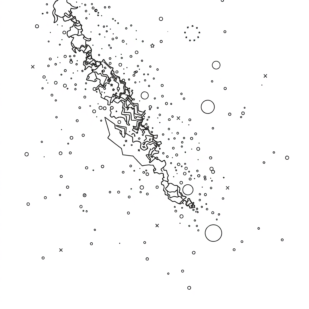 Milky Way Galaxy Coloring Page