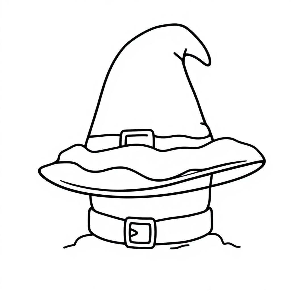 Pilgrim Hat In Winter Coloring Page