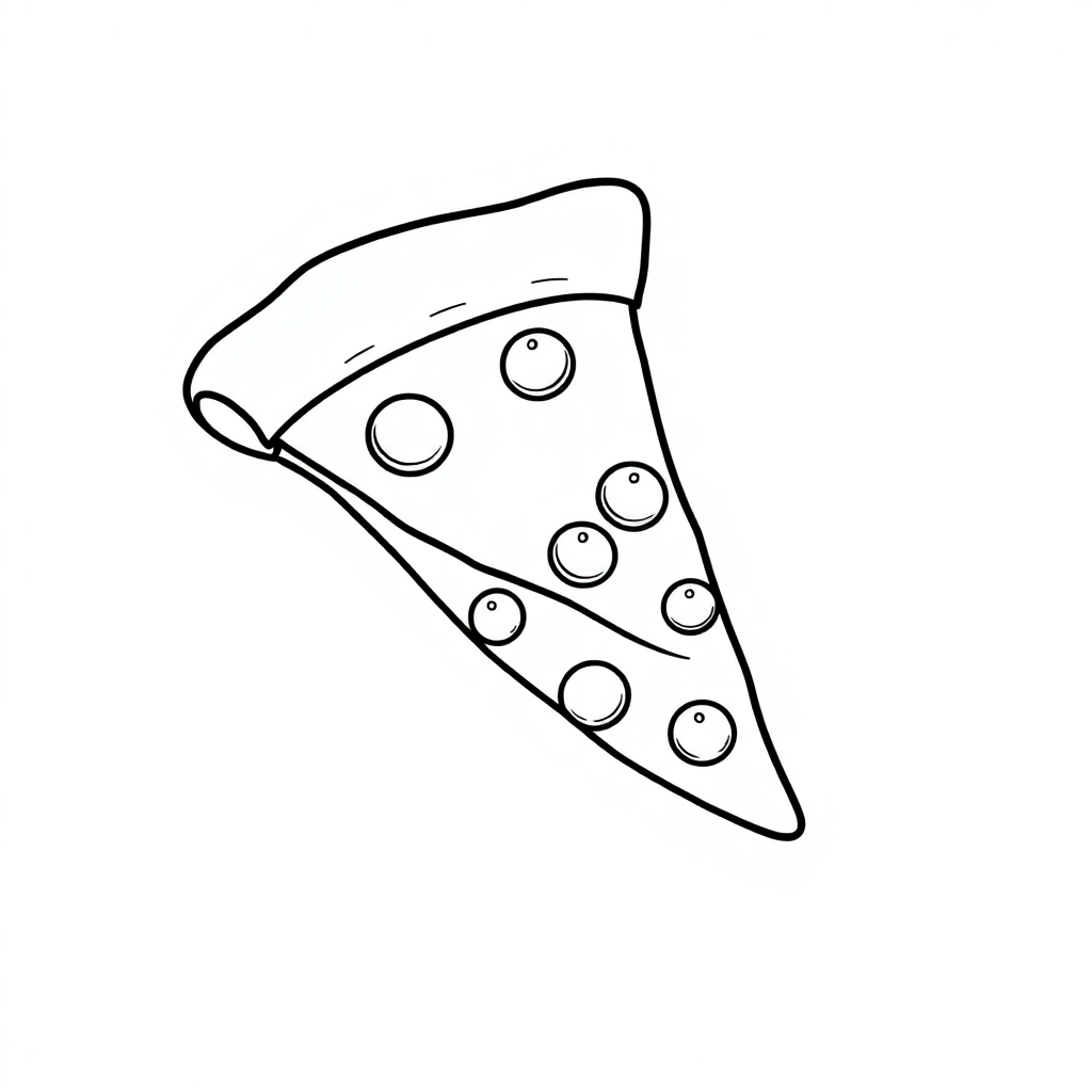 Pizza Slice Coloring Page