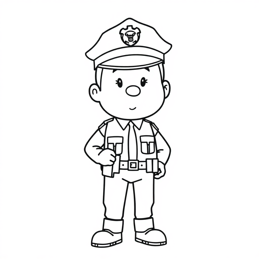 Police Officer Coloring Page