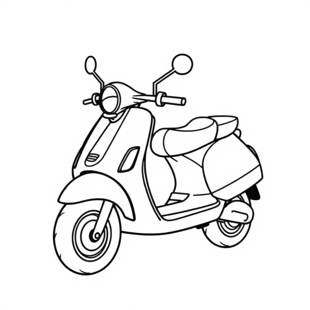 Scooter Coloring Page