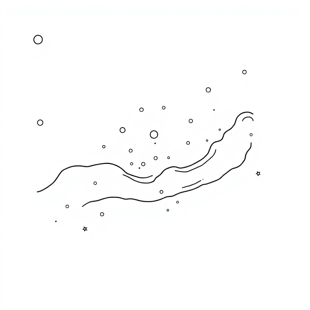 Simple Milky Way Galaxy Coloring Page