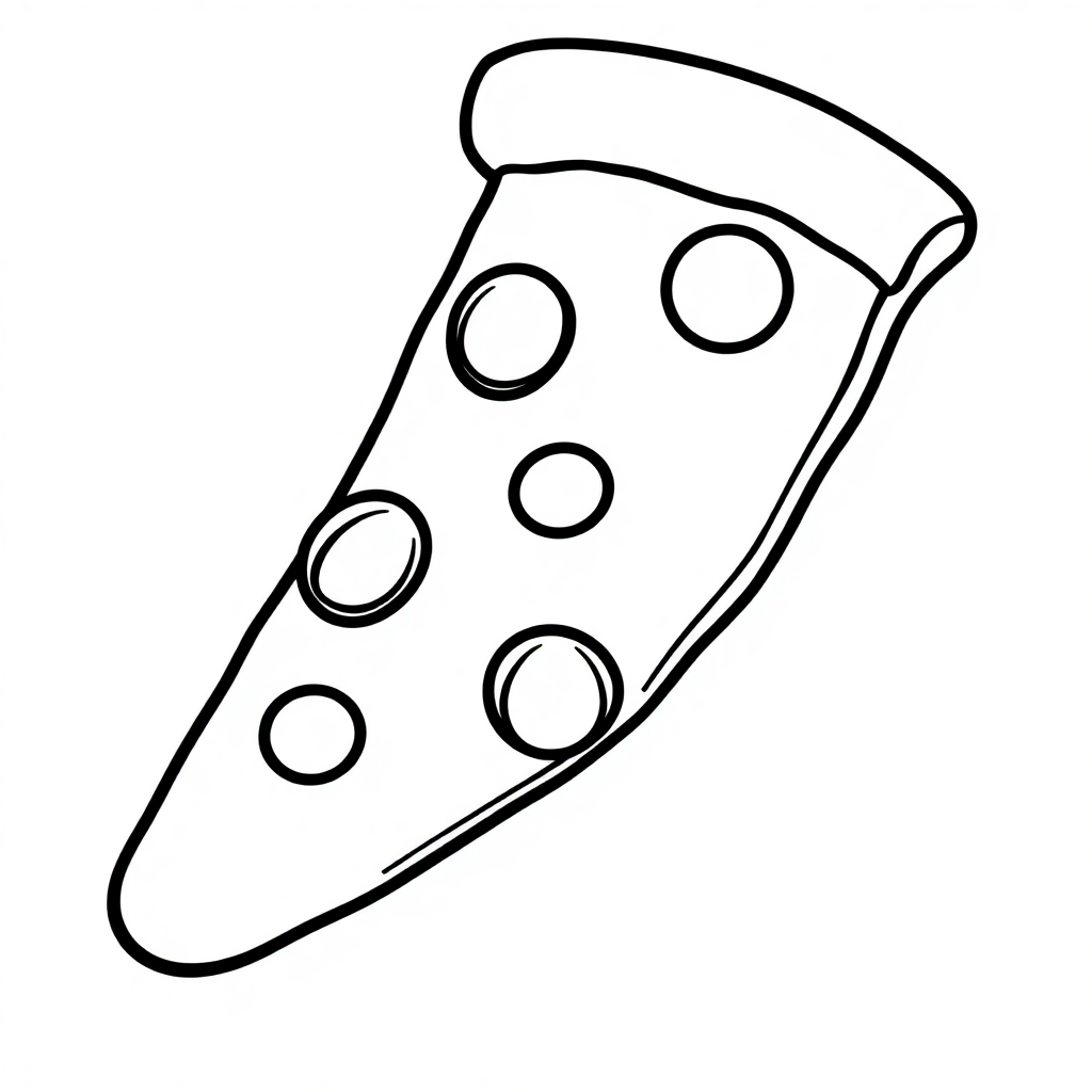 Simple Pizza Slice Coloring Page