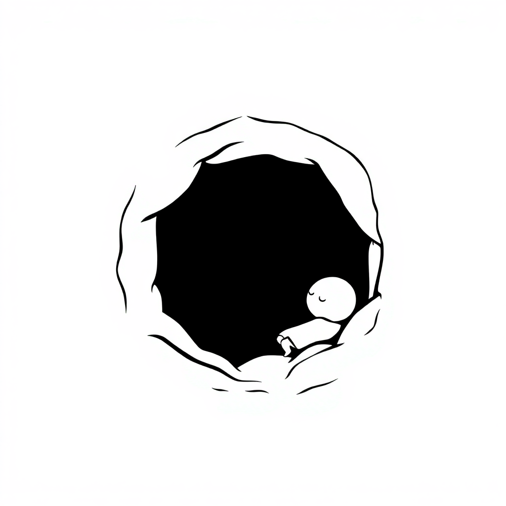 Sleepy Black Hole Coloring Page