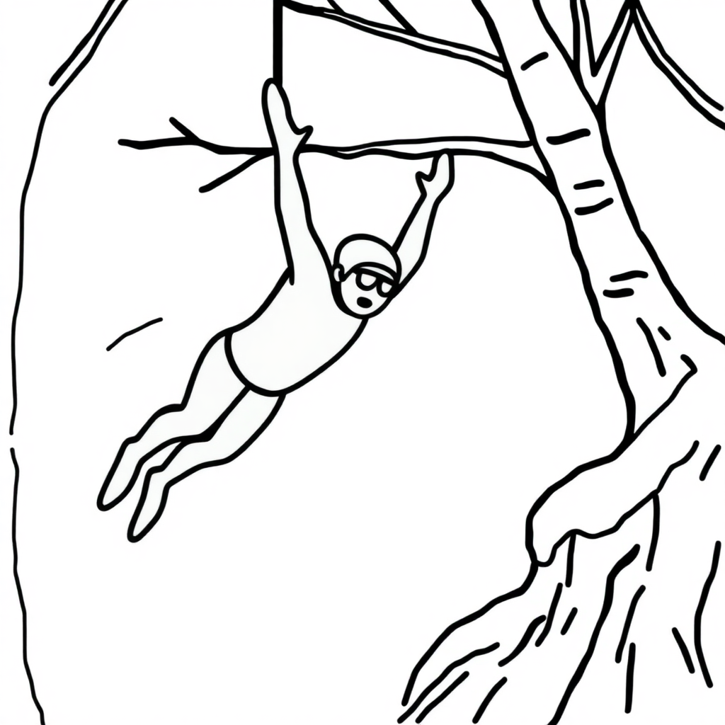 Swimmer Diving In Winter Coloring Page
