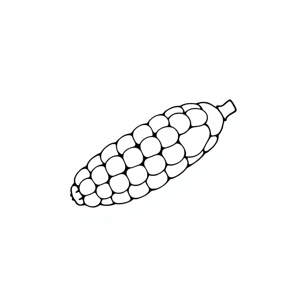 Tiny Corn On Cob Coloring Page