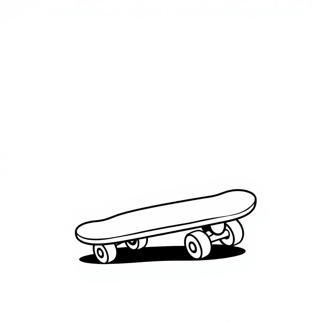 Tiny Skateboard Coloring Page