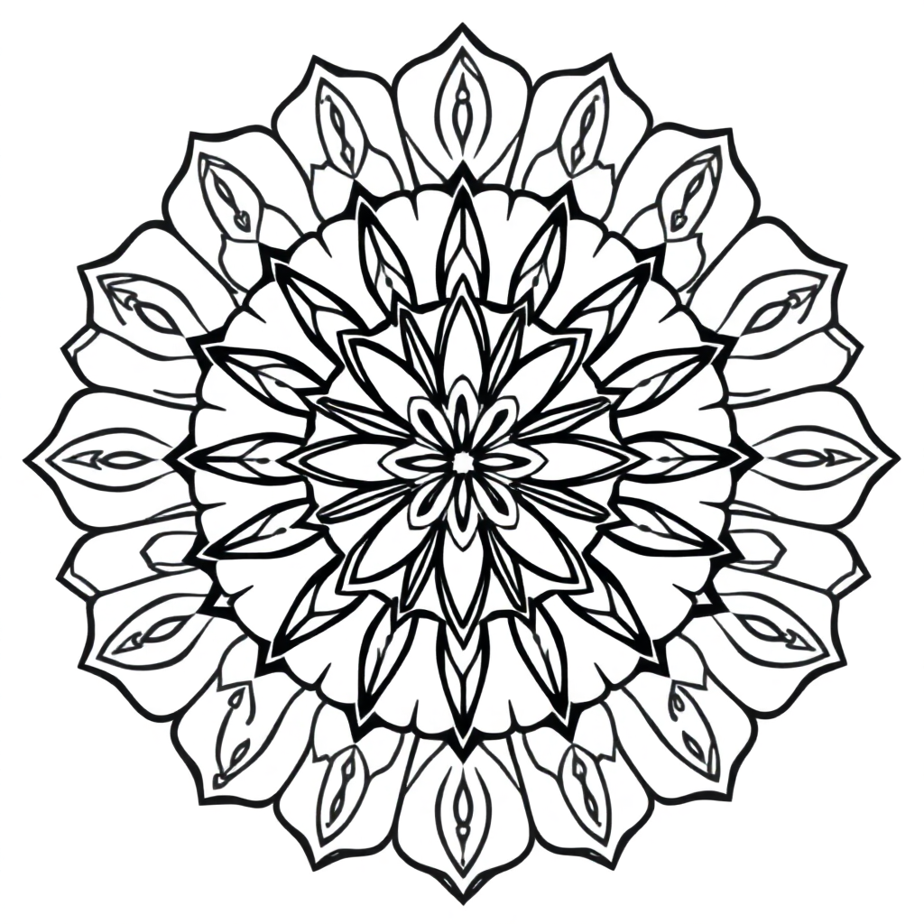 Tiny Star Mandala Coloring Page