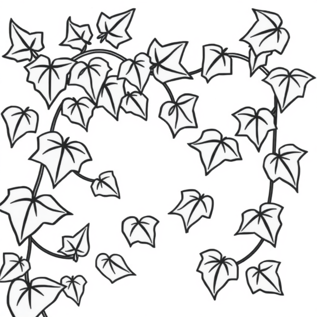 Vine With Leaves Coloring Page