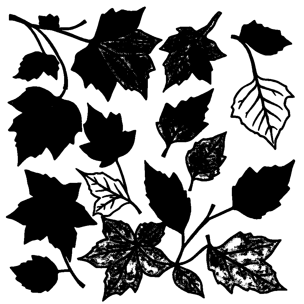 Vintage Autumn Leaves Coloring Page