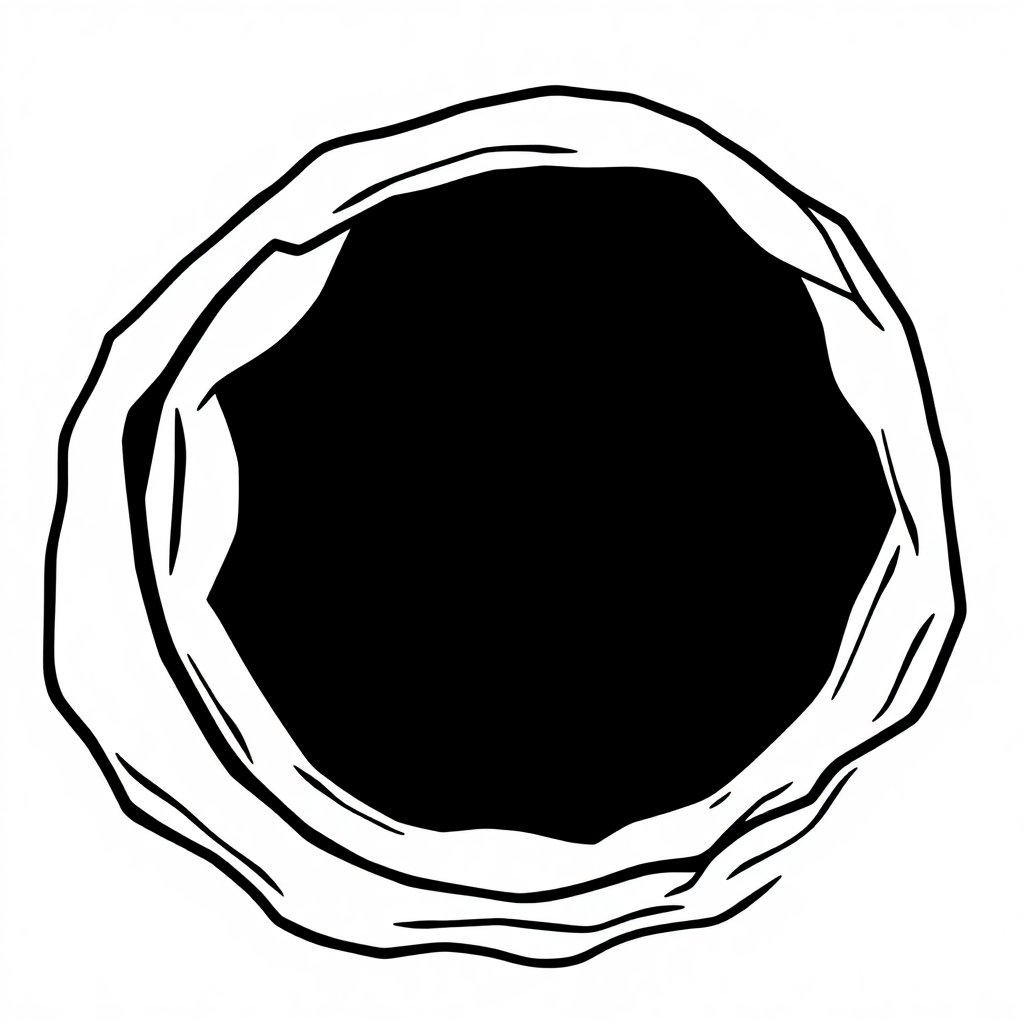 Vintage Black Hole Coloring Page