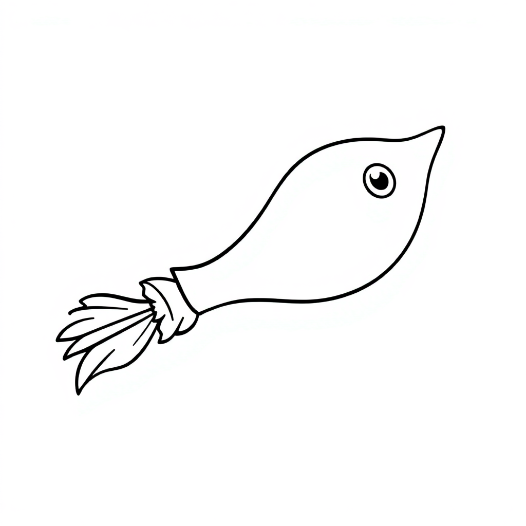 Vintage Comet With Tail Coloring Page