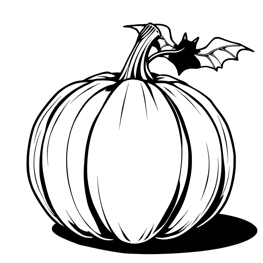 Vintage Halloween Pumpkin Coloring Page