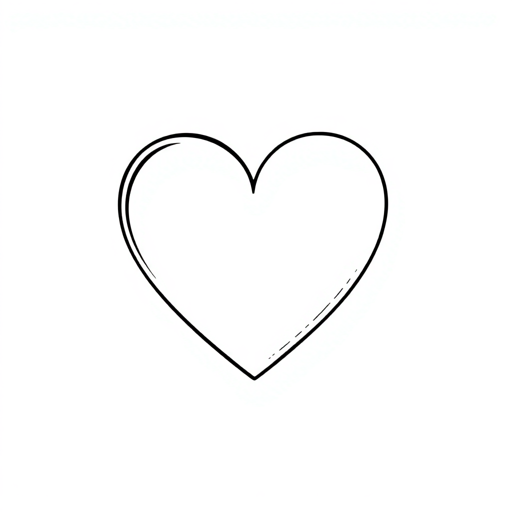 Vintage Valentines Heart Coloring Page