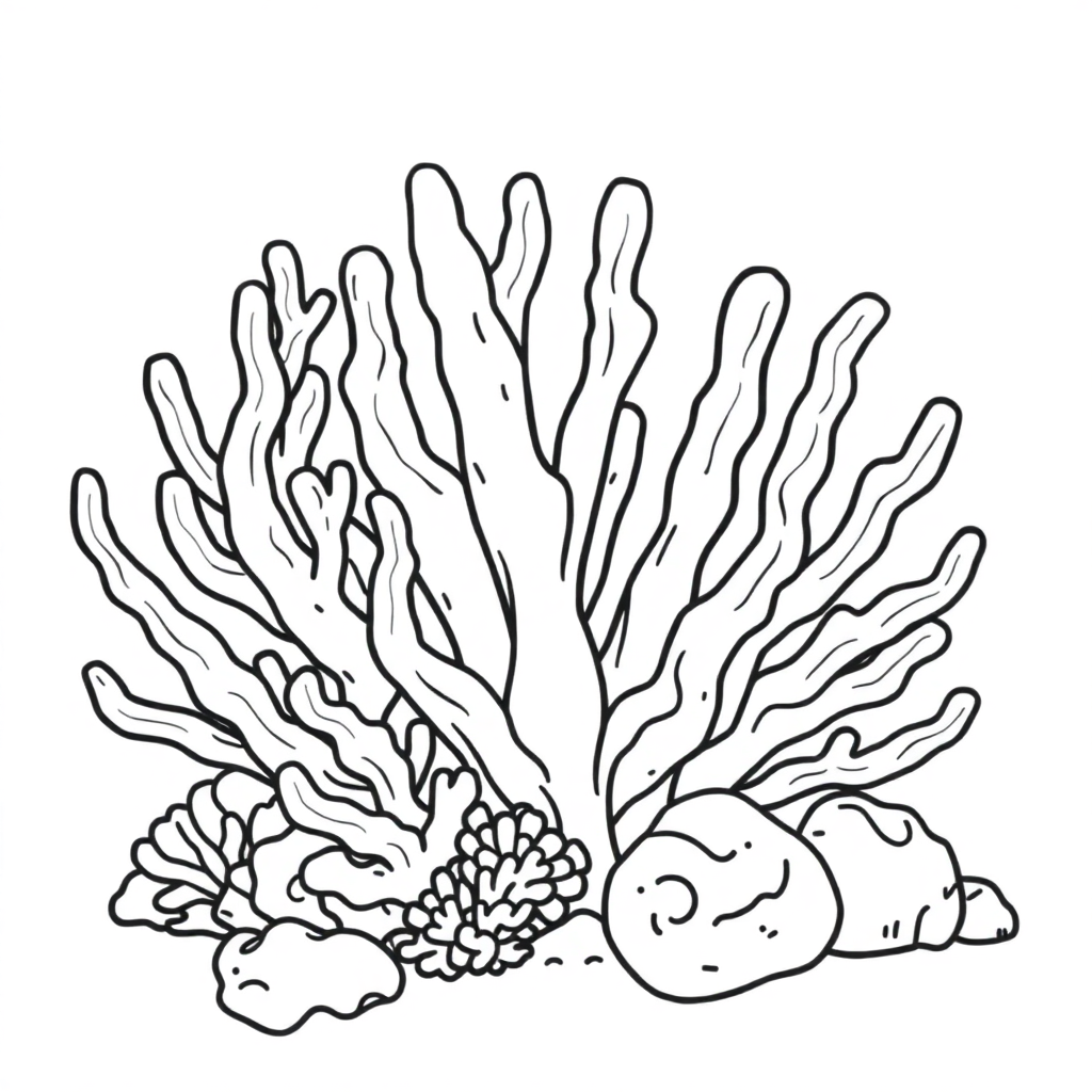 Wild Coral Reef Coloring Page