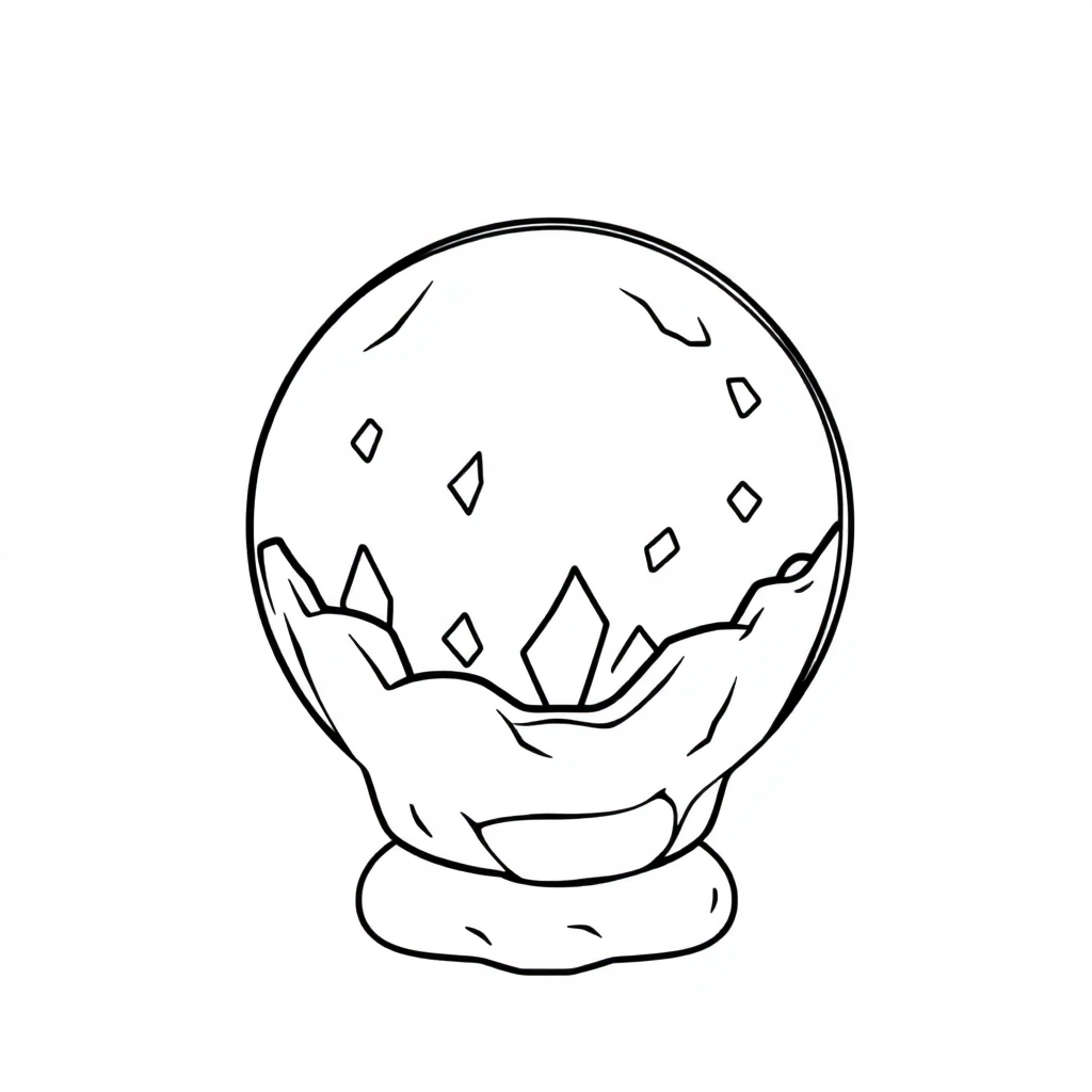 Wild Crystal Ball Coloring Page