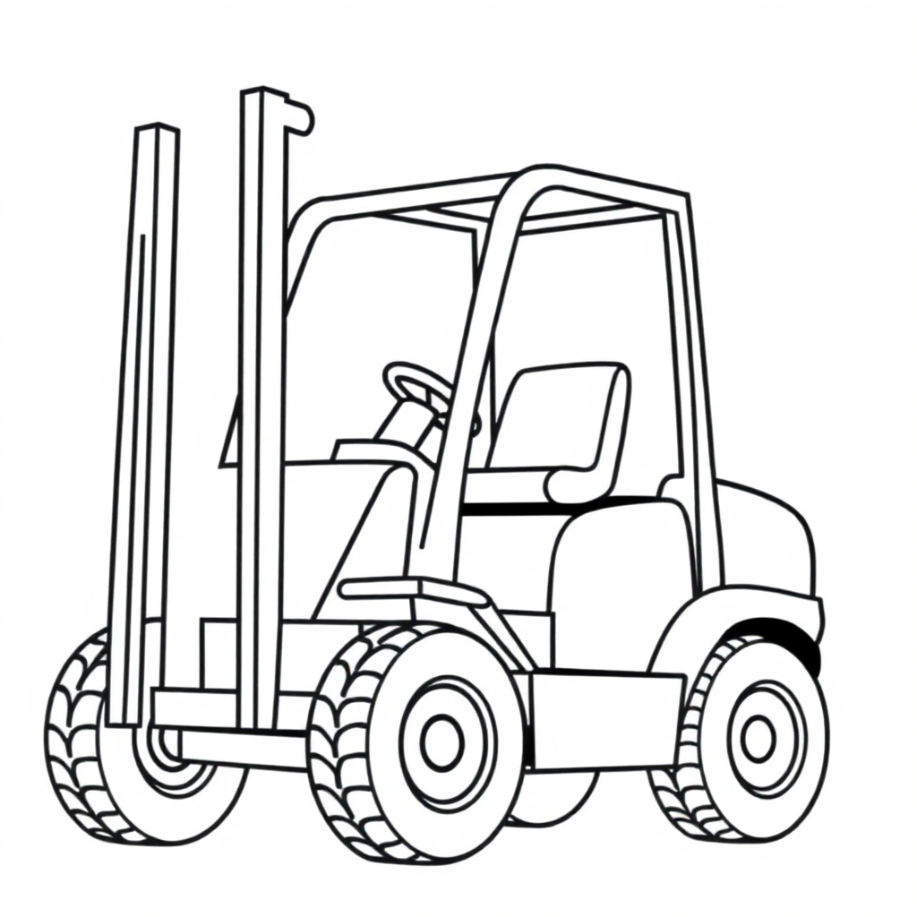 Wild Forklift Coloring Page