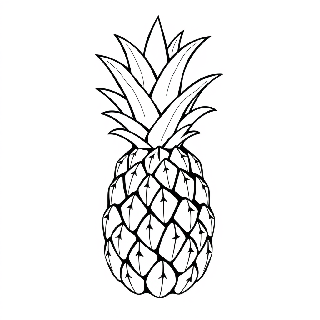 Wild Pineapple Coloring Page