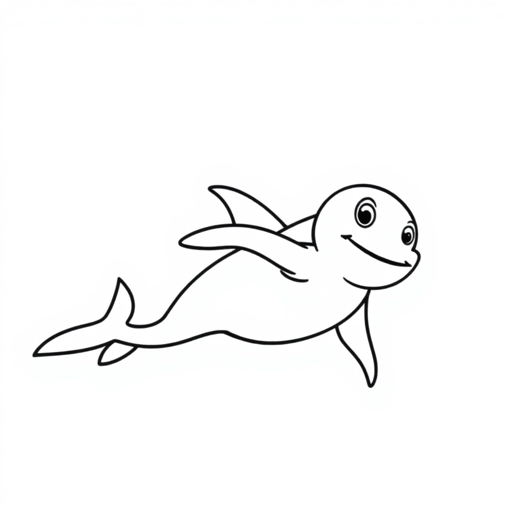 Wild Swimmer Diving Coloring Page