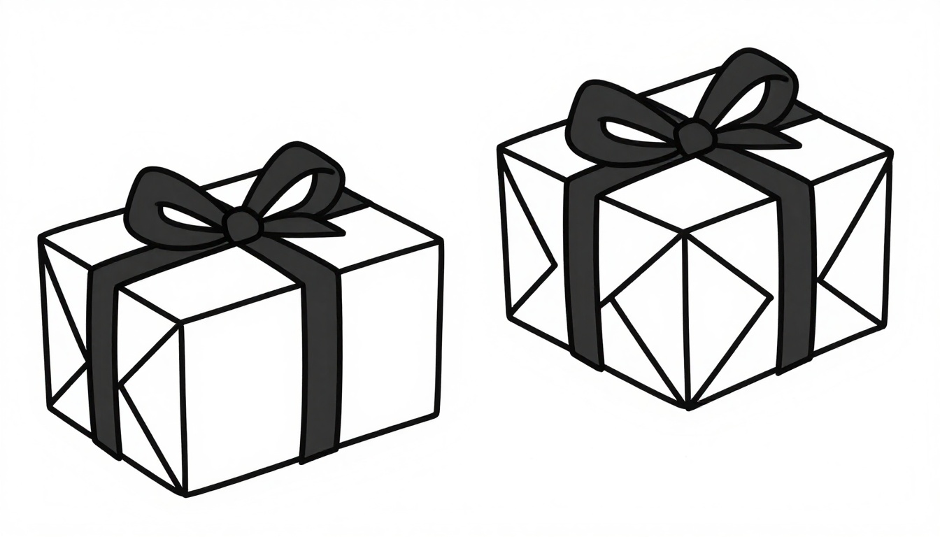 Wrapped Presents Coloring Page