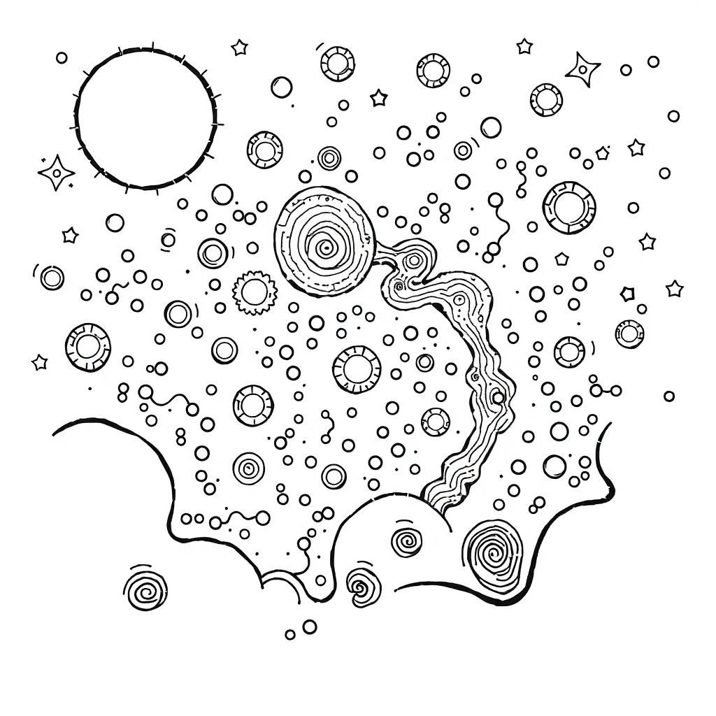 Zentangle Style Milky Way Galaxy Coloring Page