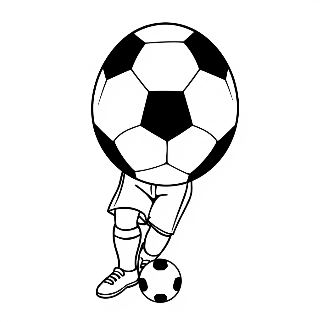 Zentangle Style Soccer Player Coloring Page