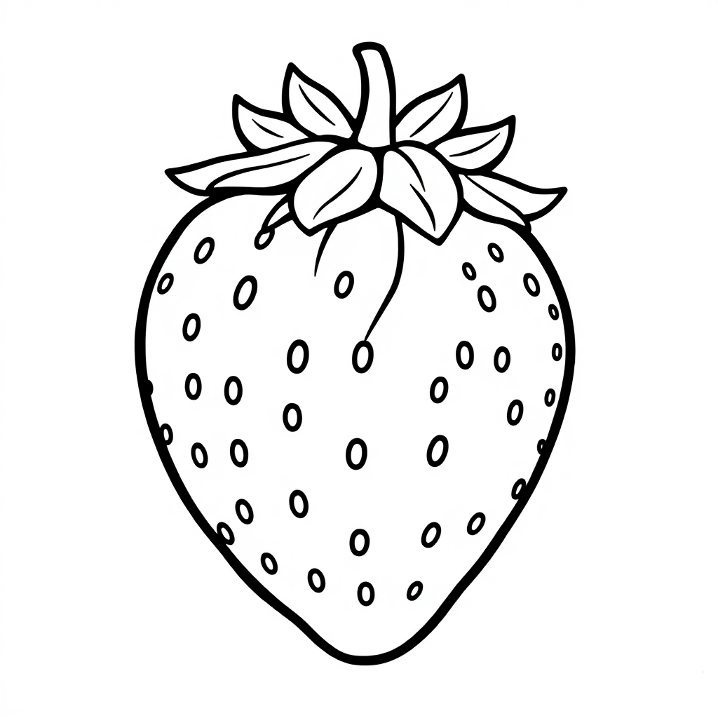 Zentangle Style Strawberry Coloring Page