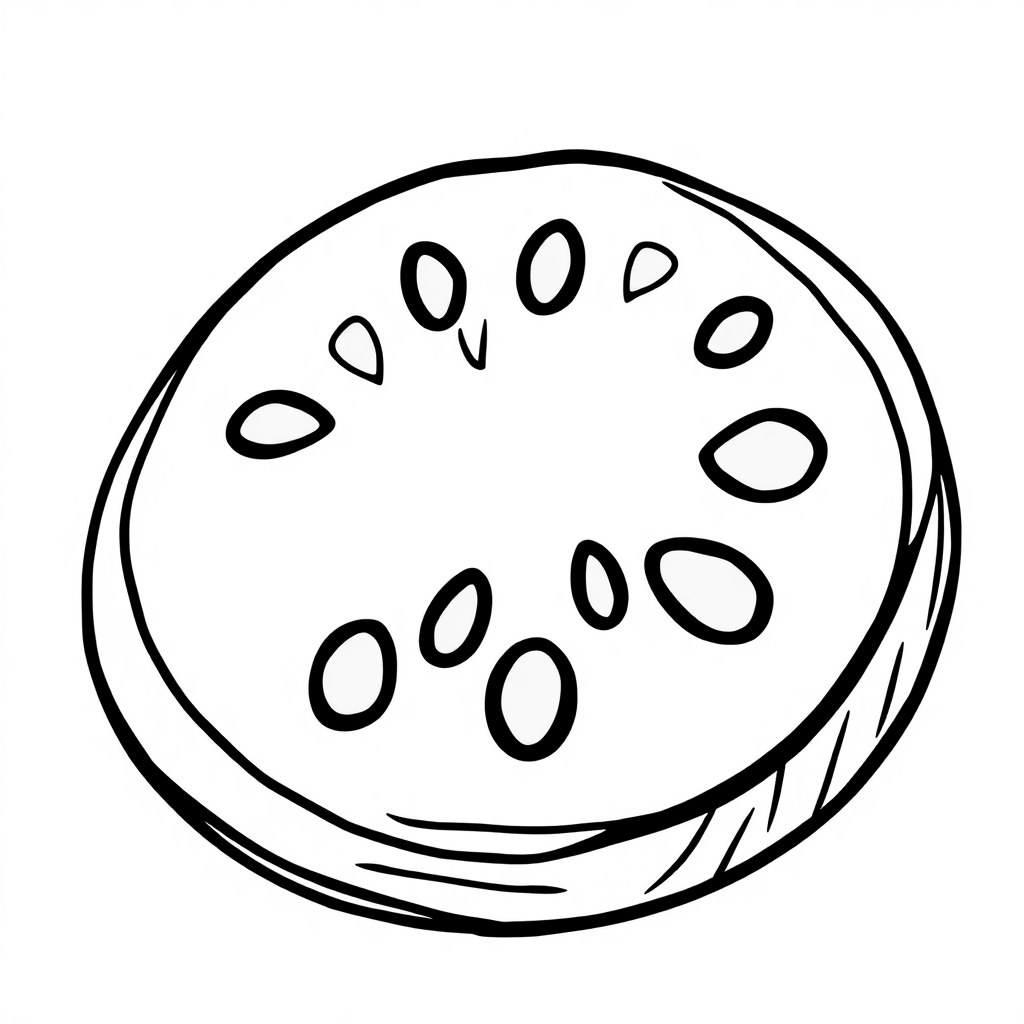 Zentangle Style Watermelon Slice Coloring Page