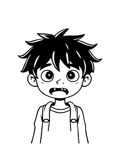 A Kid That Looks Like A Kid From The Movie Diary Of A Wimpy Kid But Make The Kid Black With Dread Coloring Page