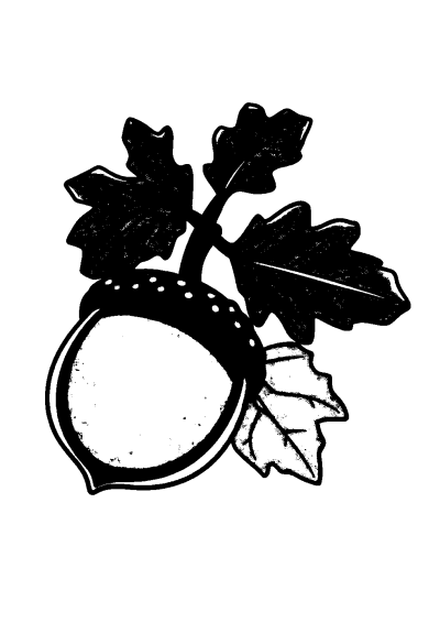 Acorn And Oak Leaves Underwater Coloring Page