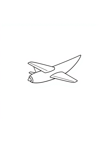 Airplane Flying Coloring Page