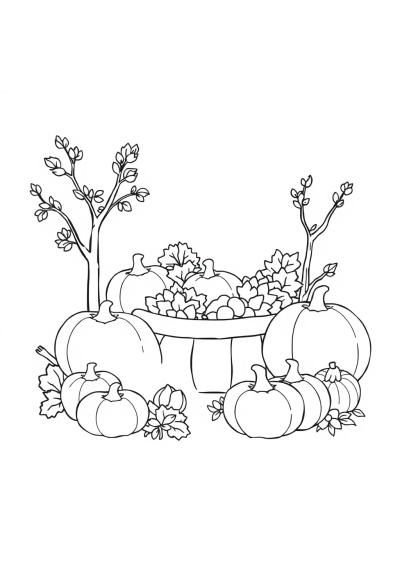 Autumn Harvest Coloring Page