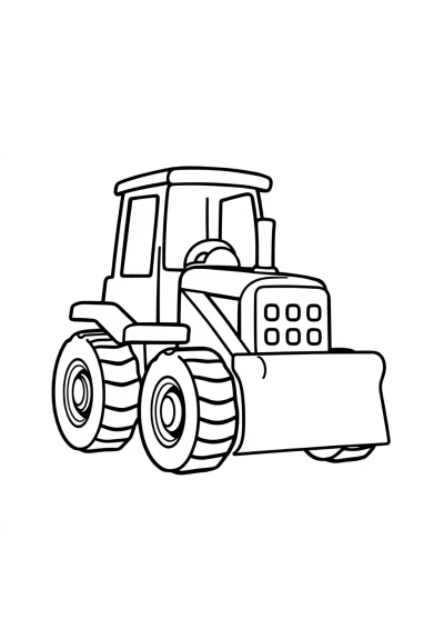 Baby Bulldozer Coloring Page