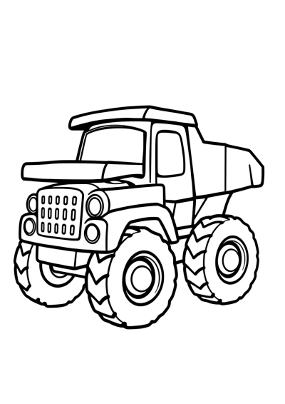Baby Dump Truck Coloring Page
