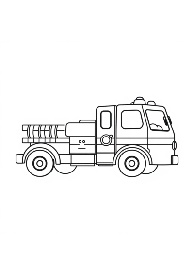 Baby Fire Truck Coloring Page