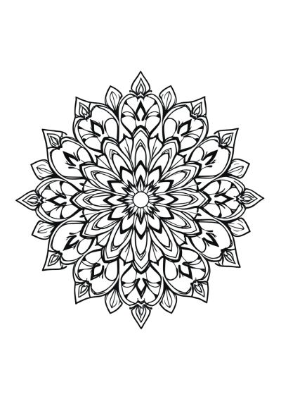 Baby Intricate Floral Mandala Coloring Page