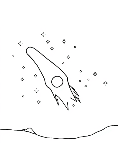 Baby Meteor Shower Coloring Page