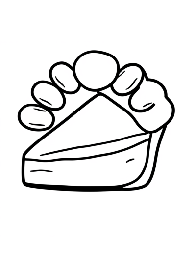 Baby Pie Slice Coloring Page