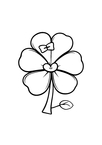 Baby St Patricks Shamrock Coloring Page