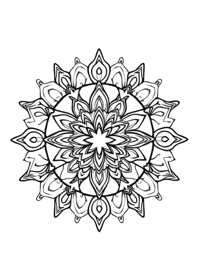Printable Baby Star Mandala Coloring Page