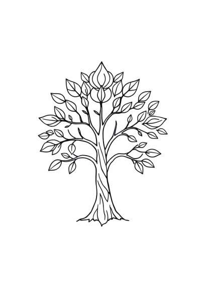 Baby Tree Of Life Mandala Coloring Page