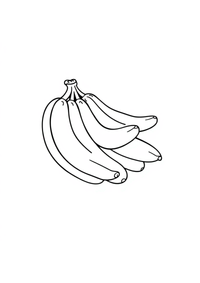Banana Bunch In Space Coloring Page
