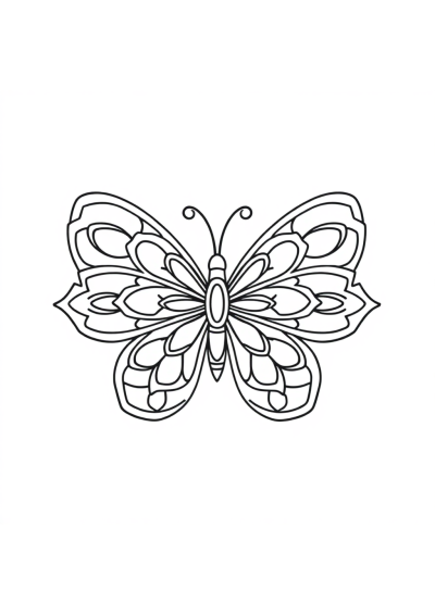 Butterfly Mandala Coloring Page