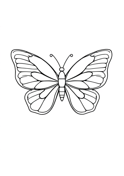 Butterfly With Detailed Wings Coloring Page
