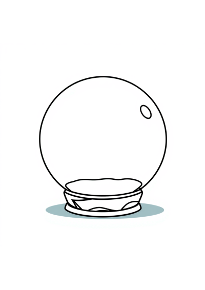 Cartoon Crystal Ball Coloring Page