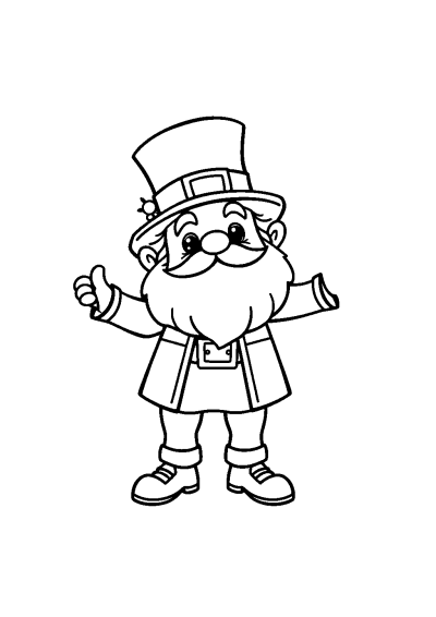Cartoon Leprechaun Coloring Page